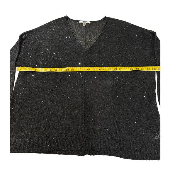 DKNY Sequin Embellished V-Neck Light Knit Sweater - XL - Picture 6 of 9